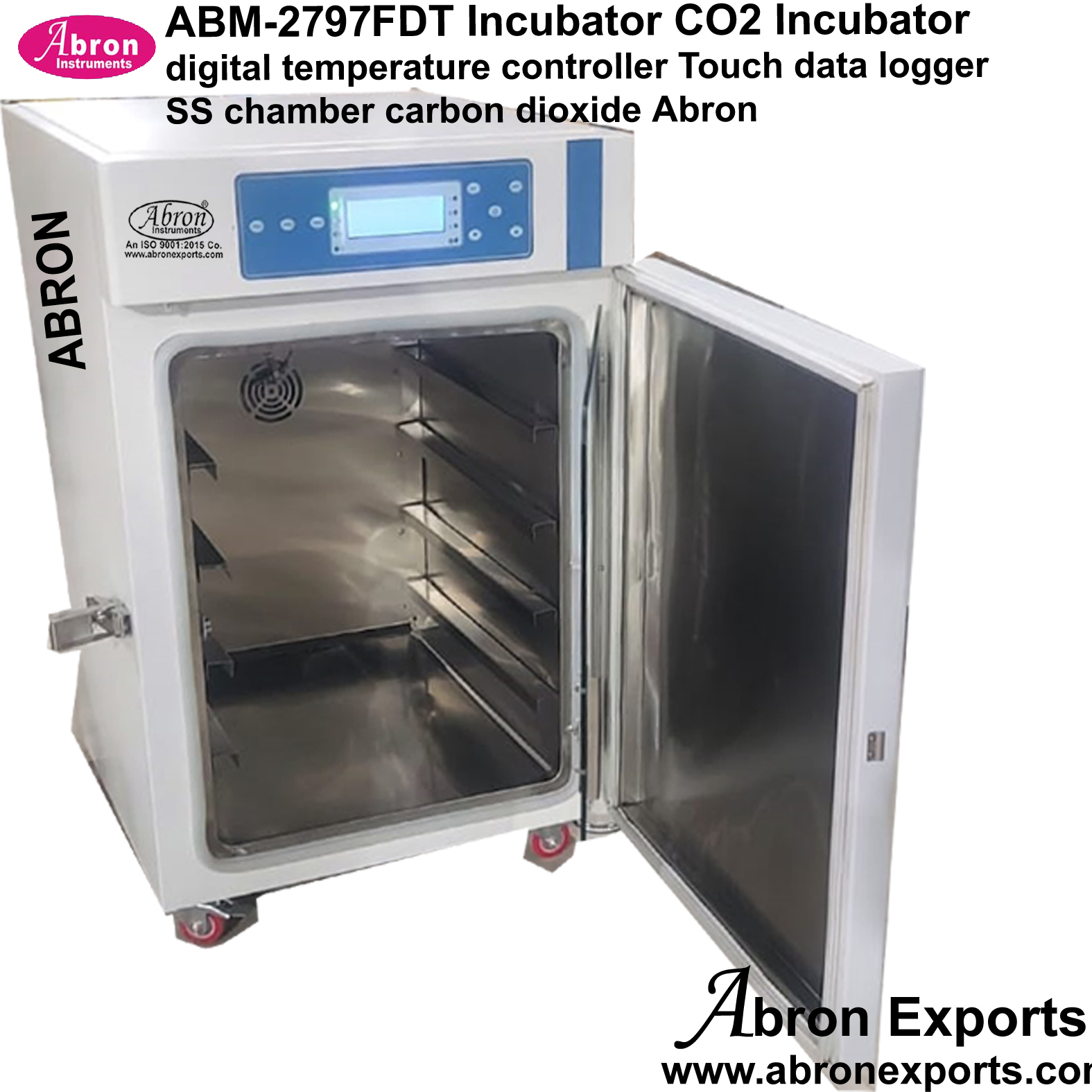 Incubator CO2 Incubator digital temperature controller Touch data logger SS chamber carbon dioxide Abron ABM-2797DT2 